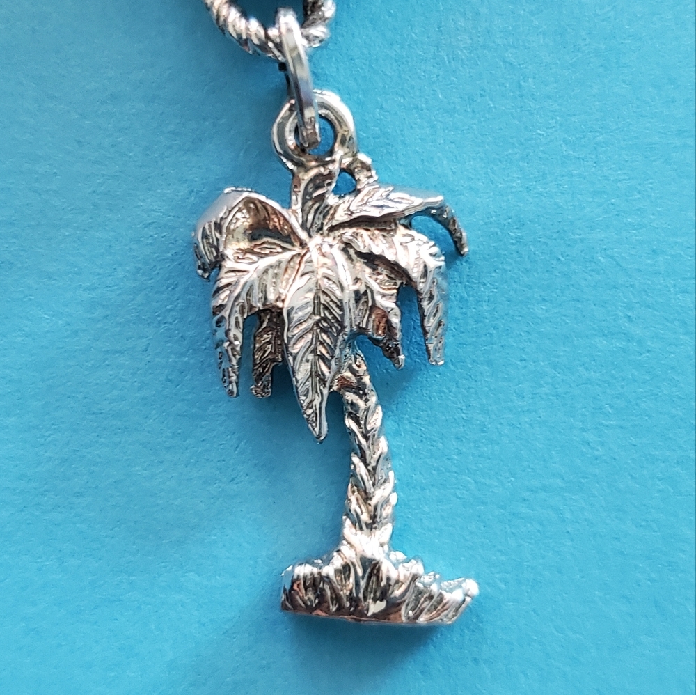 Solid Sterling Palm Tree